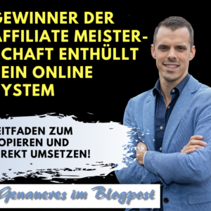 Jens Neubeck - Gewinner der Affiliate-Meisterschaft